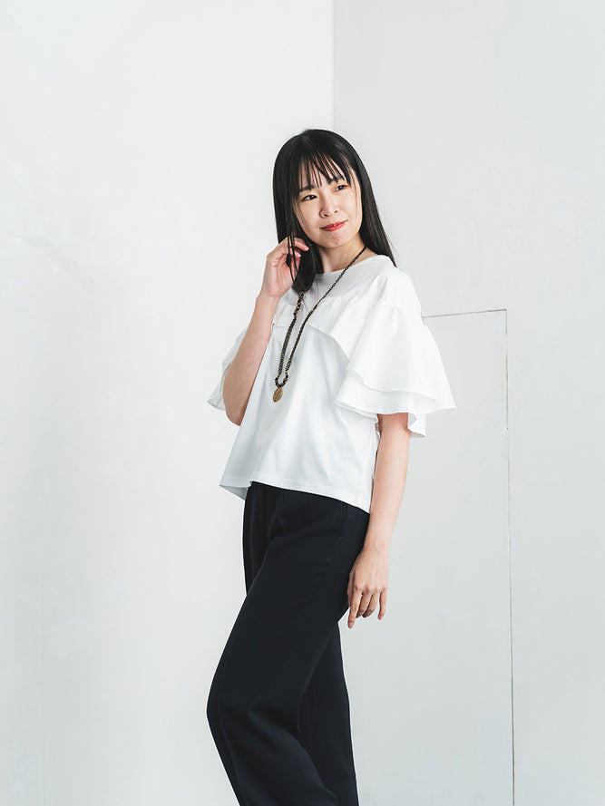 フリルスリーブT