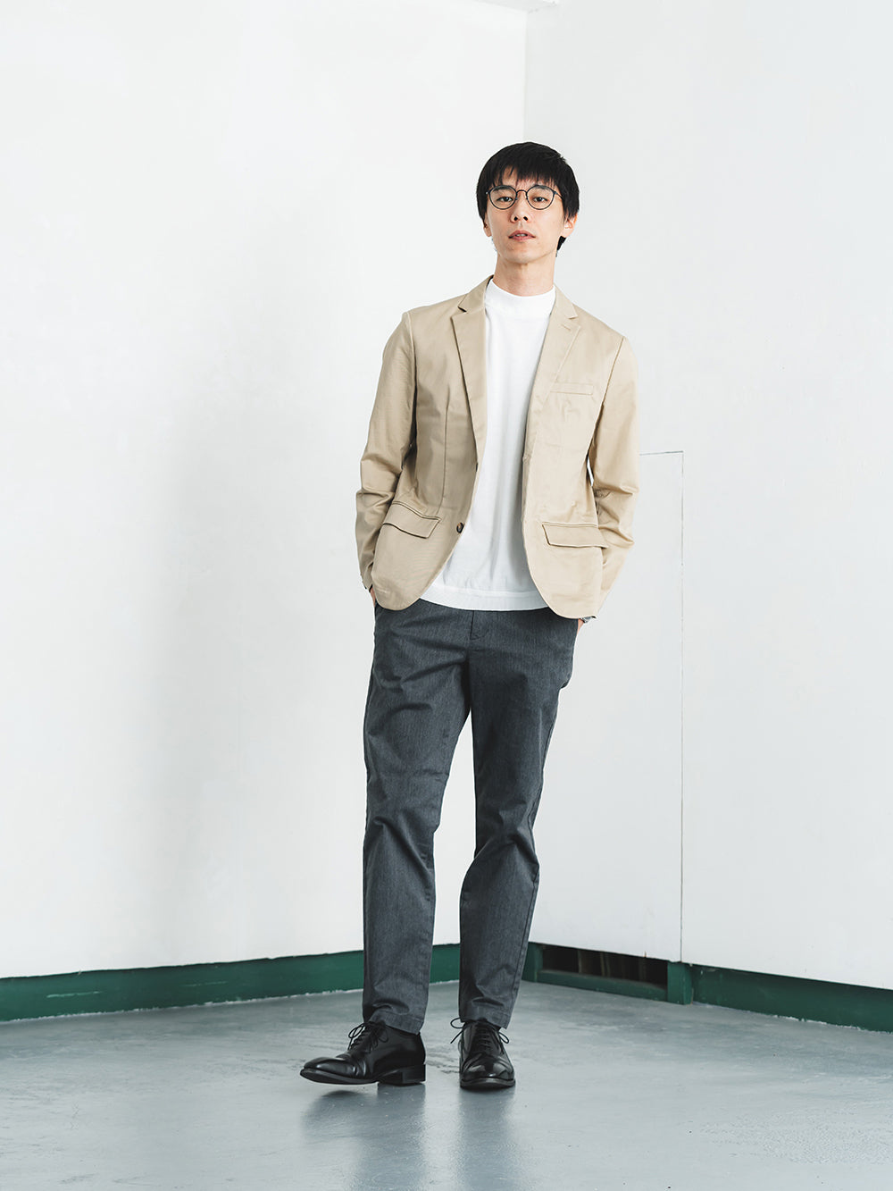 ニットT／レギュラーフィット／ハイネック