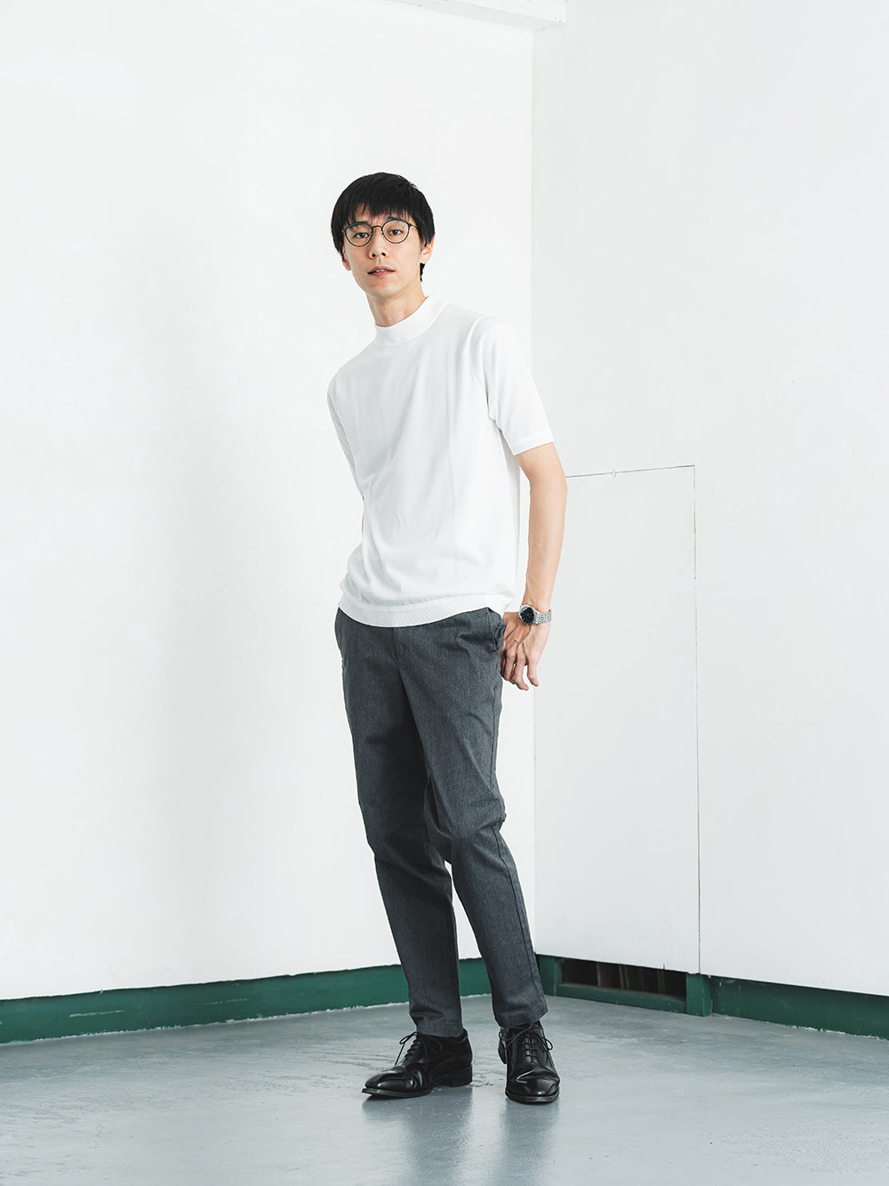 ニットT／レギュラーフィット／ハイネック