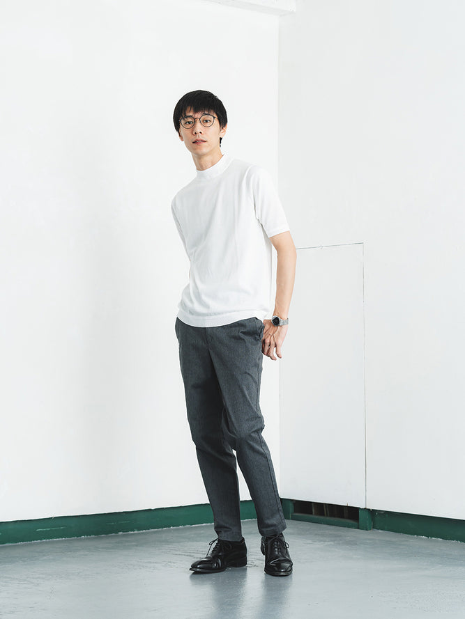 ニットT／レギュラーフィット／ハイネック