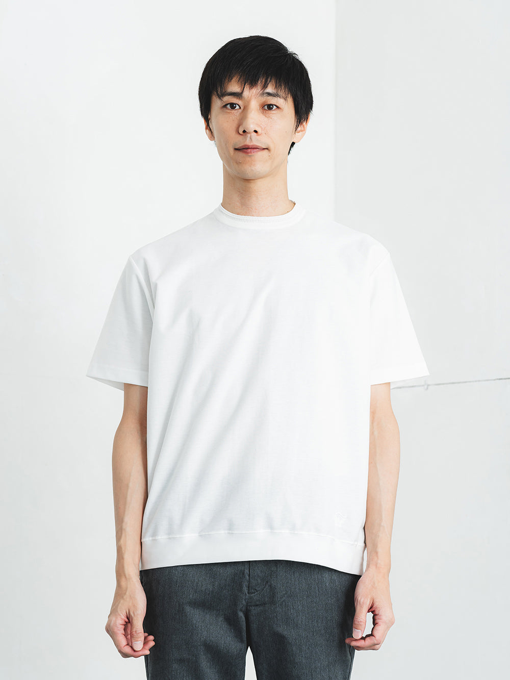 ネックリンキングT／レギュラーフィット／クルーネック