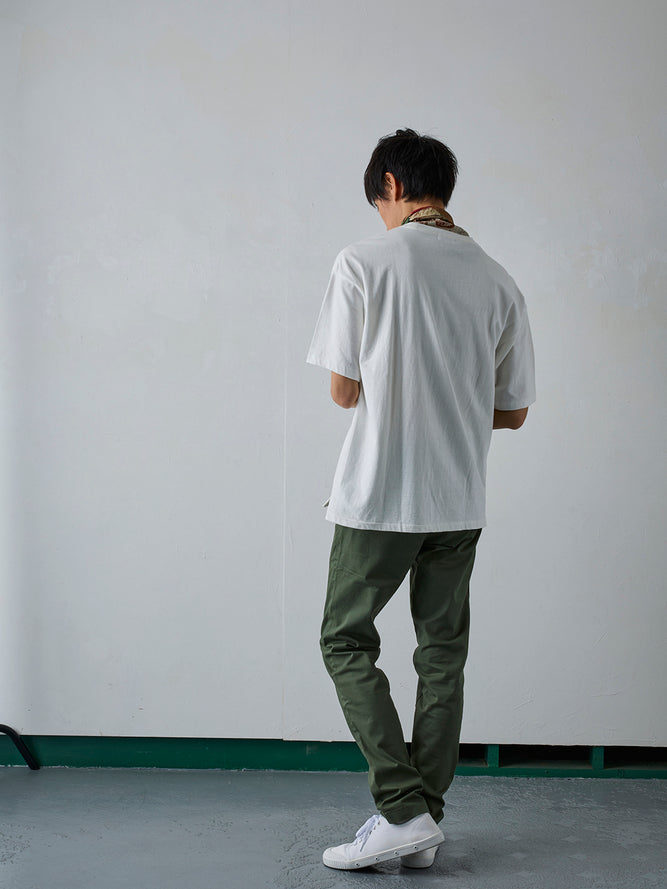 吊り編み天竺T／ワイドフィット／クルーネック