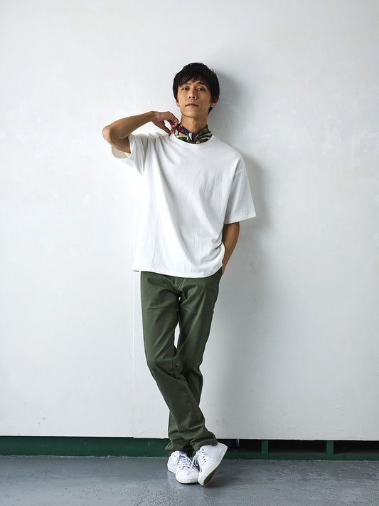 吊り編み天竺T／ワイドフィット／クルーネック