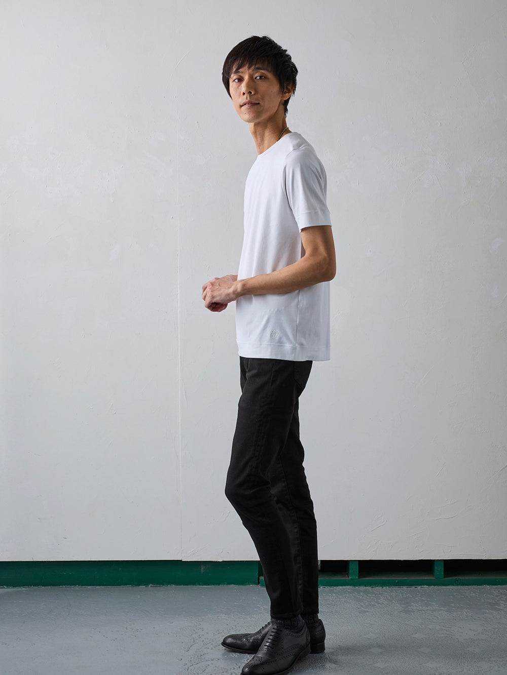 スビンプラチナムT／スリムフィット／クルーネック