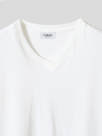 スビンプラチナムT／スリムフィット／Vネック