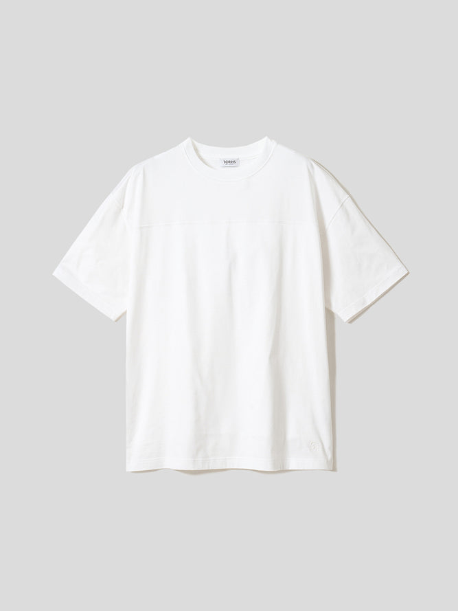 透けにくい白T／ワイドフィット／クルーネック