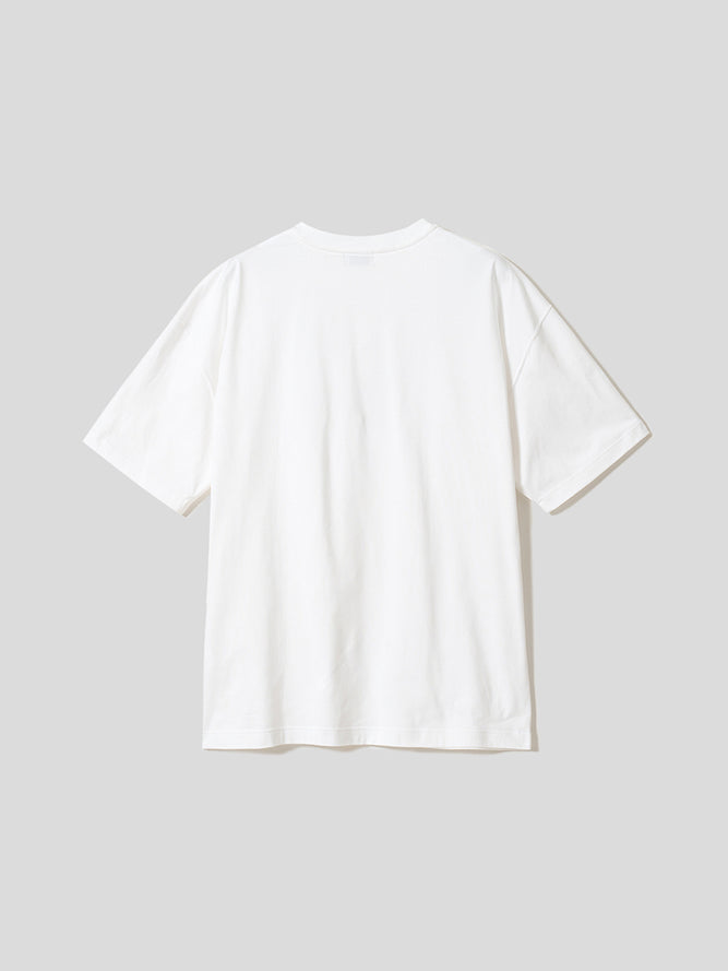 透けにくい白T／ワイドフィット／クルーネック