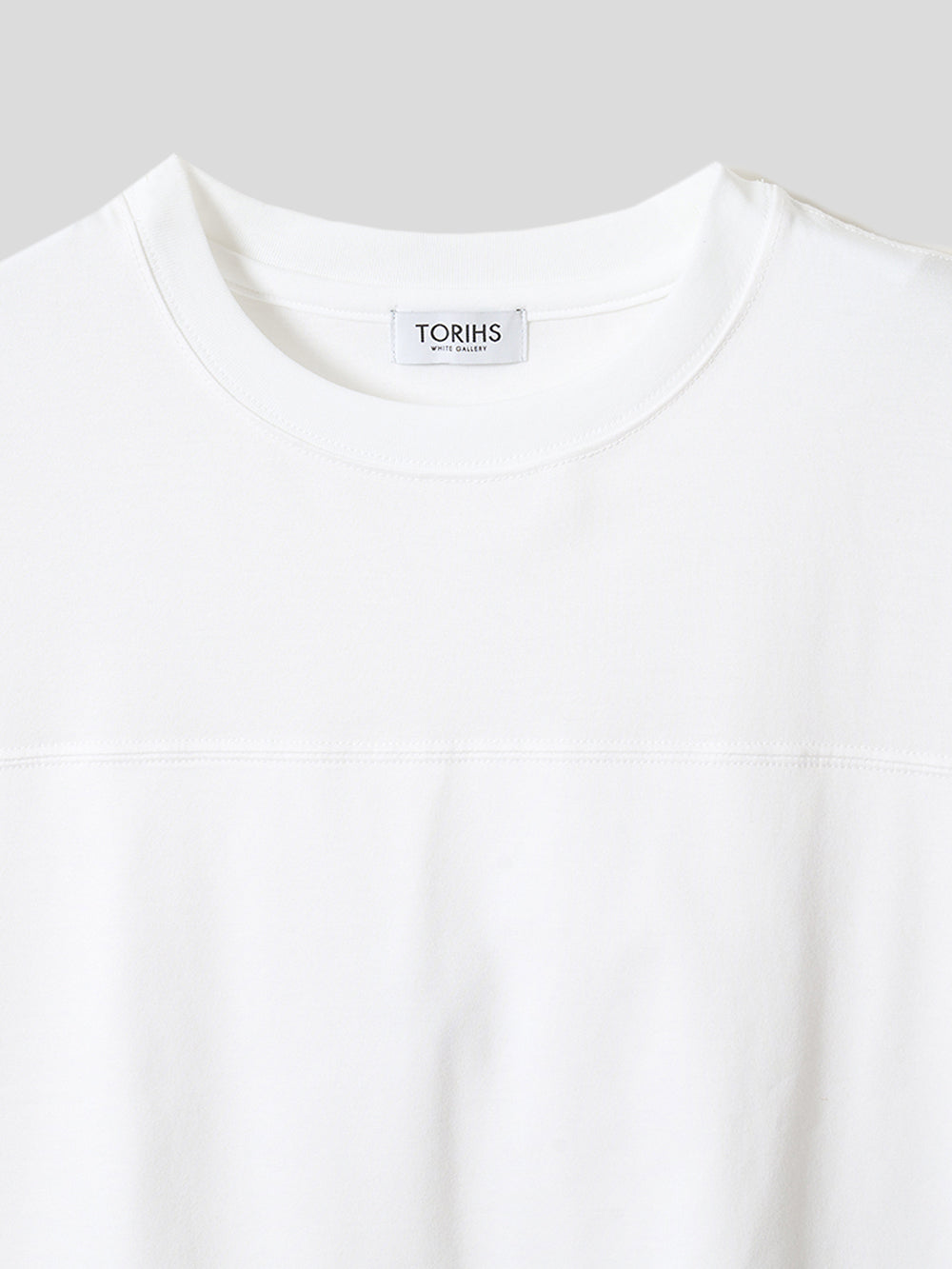 透けにくい白T／ワイドフィット／クルーネック