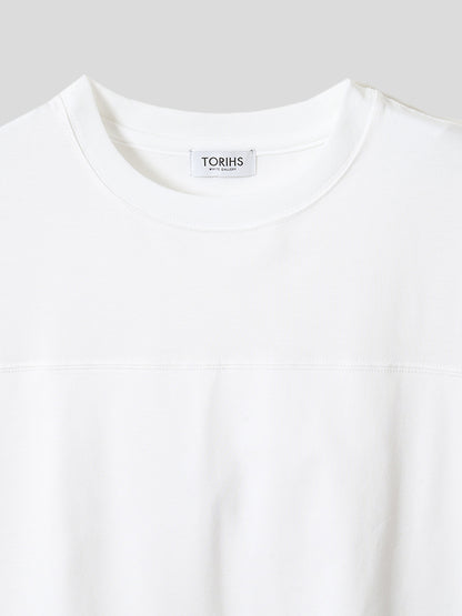 透けにくい白T／ワイドフィット／クルーネック