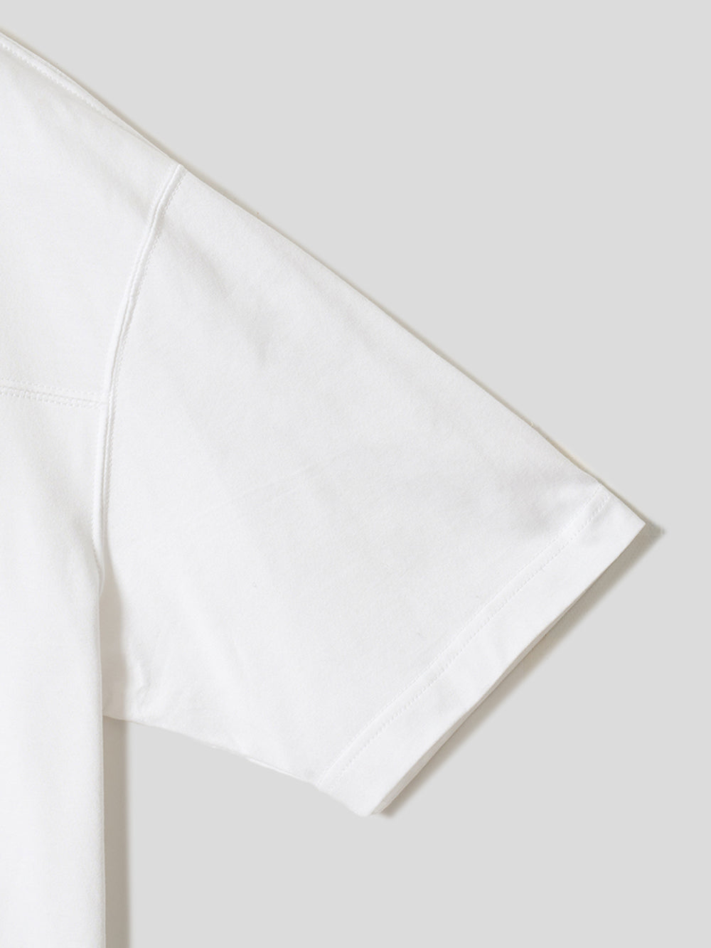 透けにくい白T／ワイドフィット／クルーネック