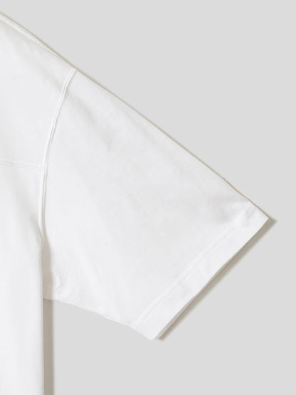 透けにくい白T／ワイドフィット／クルーネック