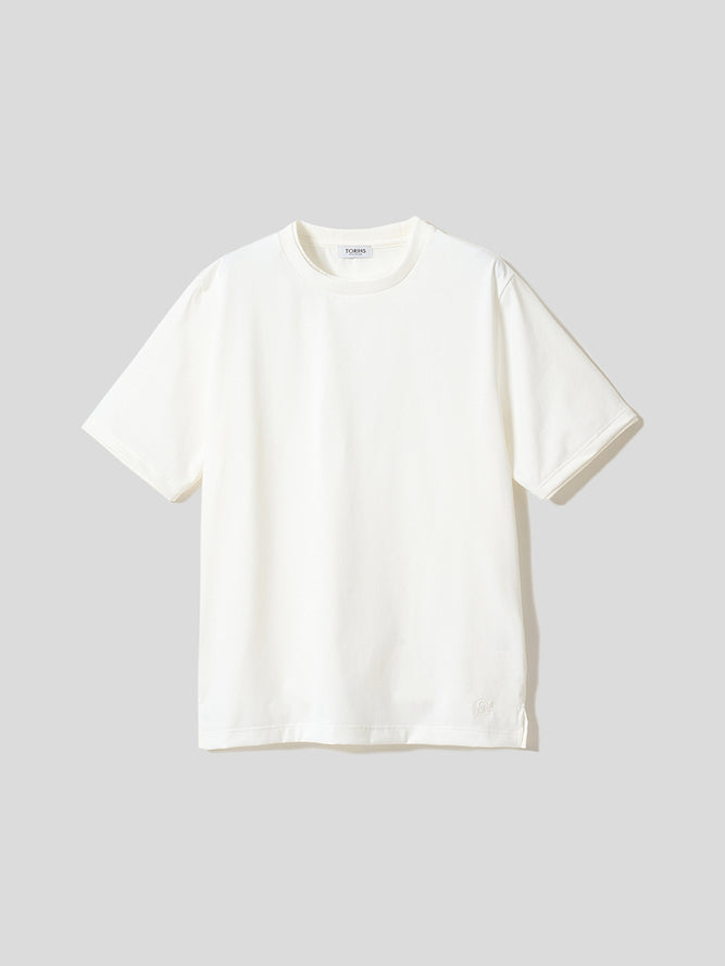 ダブルネックT／レギュラーフィット／クルーネック