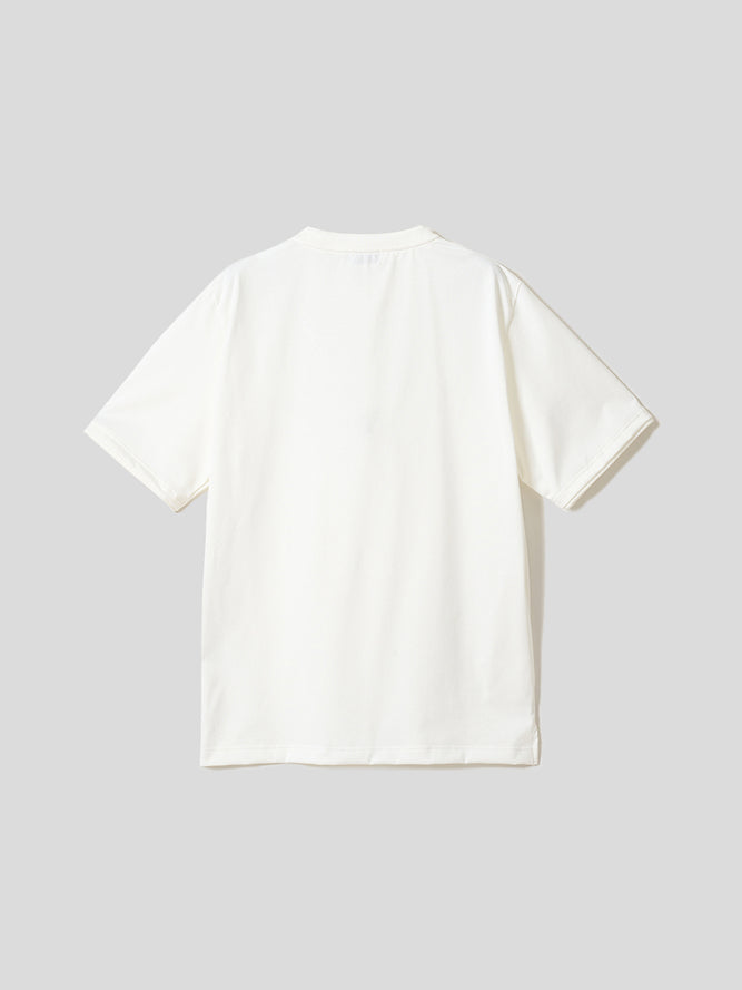 ダブルネックT／レギュラーフィット／クルーネック