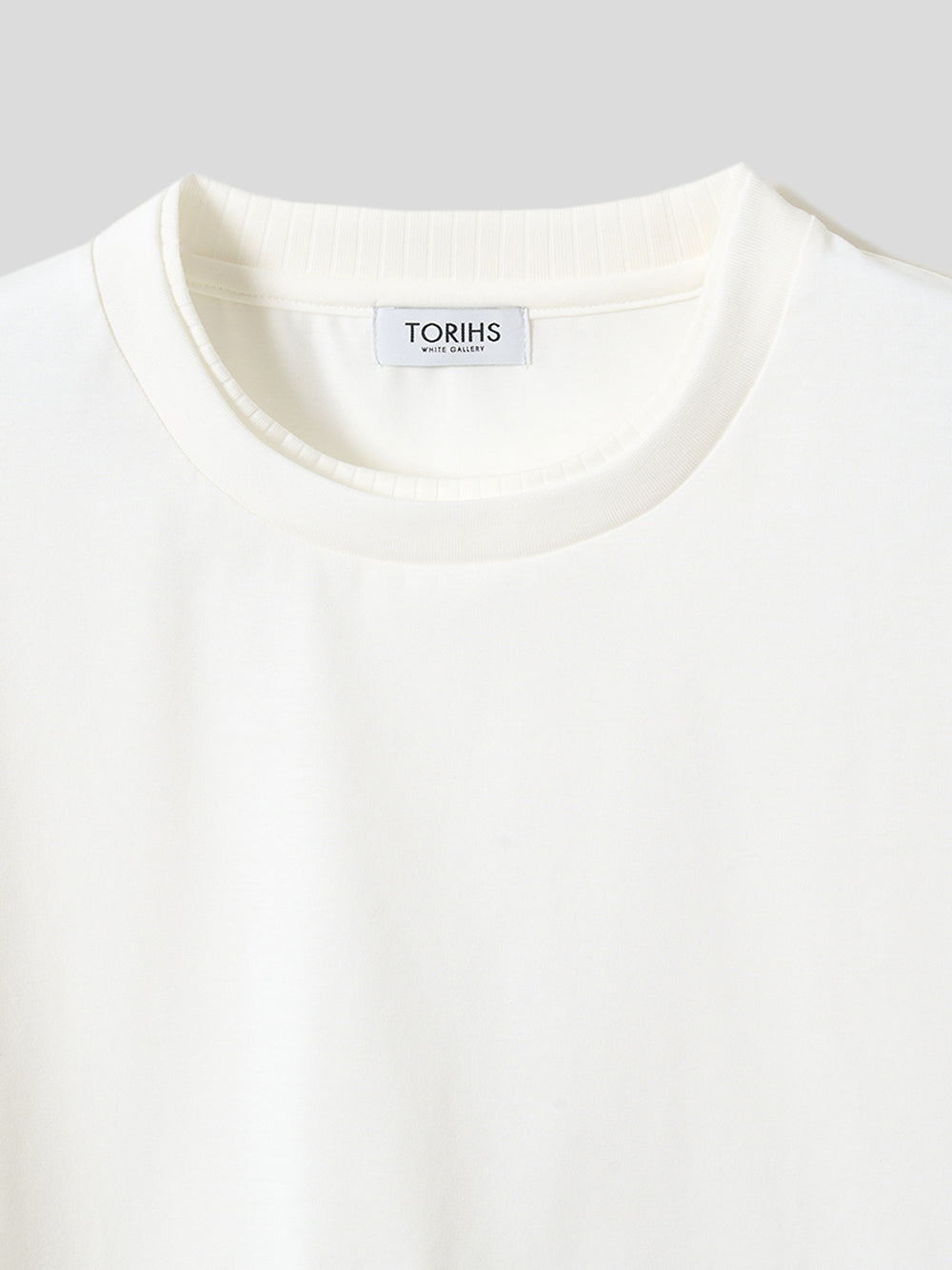 ダブルネックT／レギュラーフィット／クルーネック