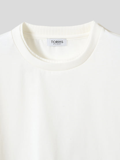 ダブルネックT／レギュラーフィット／クルーネック