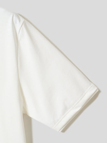 ダブルネックT／レギュラーフィット／クルーネック