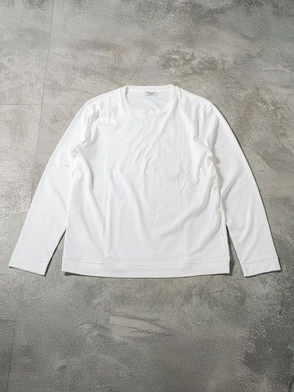 スビンプラチナム長袖T／スリムフィット／クルーネック