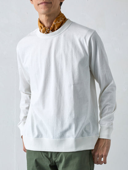 吊り編み天竺長袖T／ワイドフィット／クルーネック