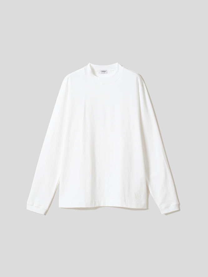 スビンプラチナム長袖T(厚手)／レギュラーフィット／モックネック