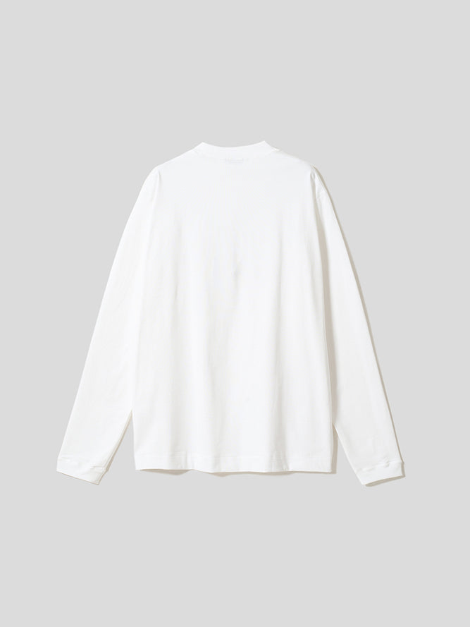 スビンプラチナム長袖T(厚手)／レギュラーフィット／モックネック