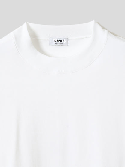 スビンプラチナム長袖T(厚手)／レギュラーフィット／モックネック