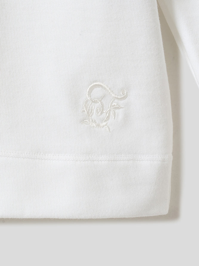 スビンプラチナム長袖T(厚手)／レギュラーフィット／モックネック