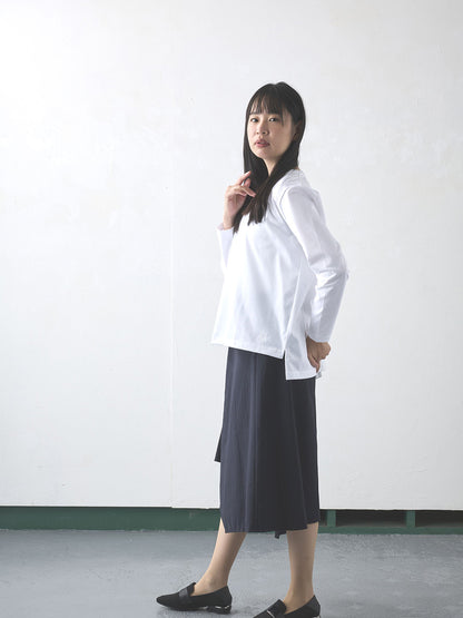 バックギャザー長袖T