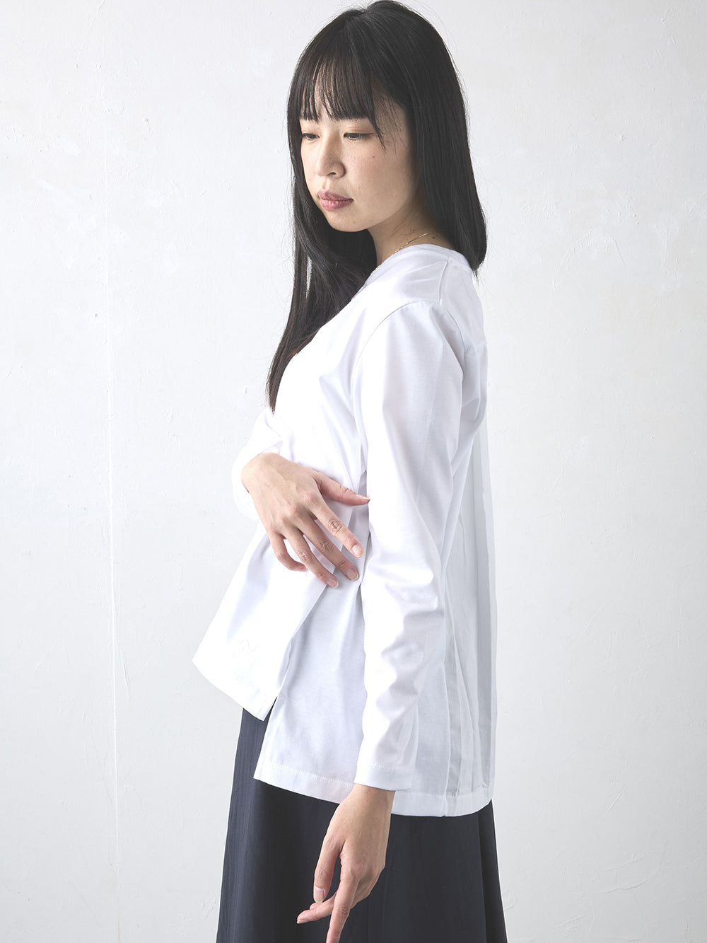 バックギャザー長袖T – TORIHS WHITE GALLERY