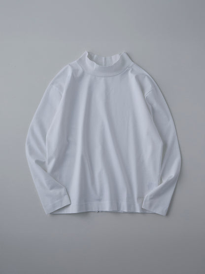 モックネック長袖T