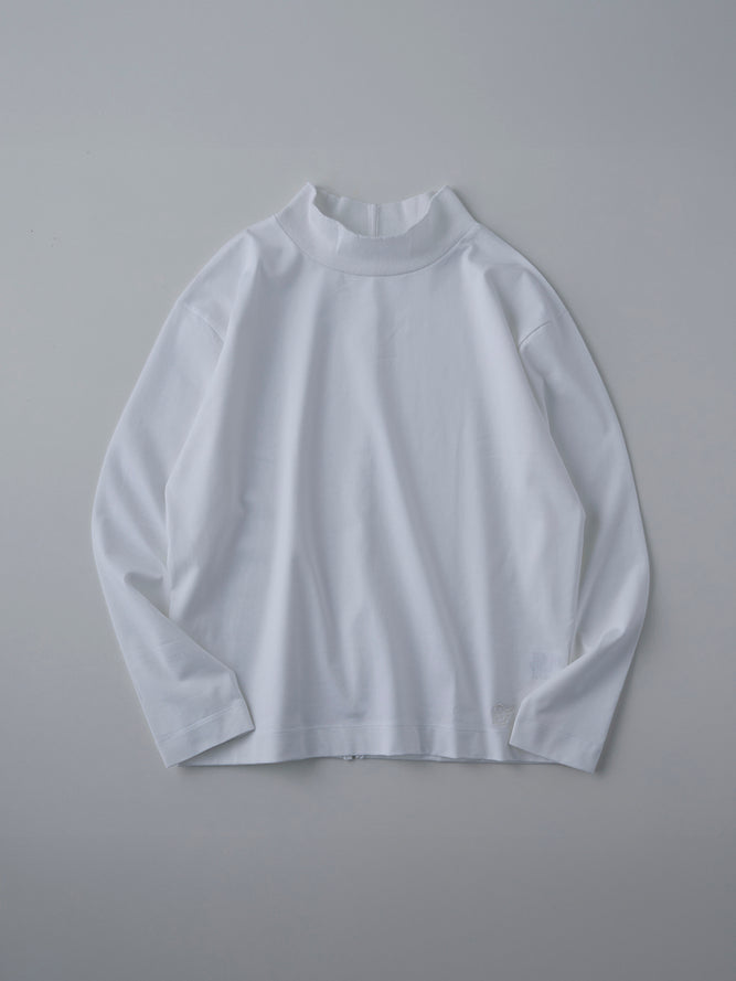 モックネック長袖T