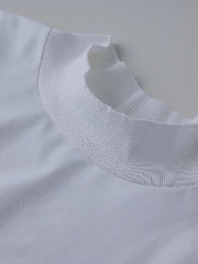 モックネック長袖T