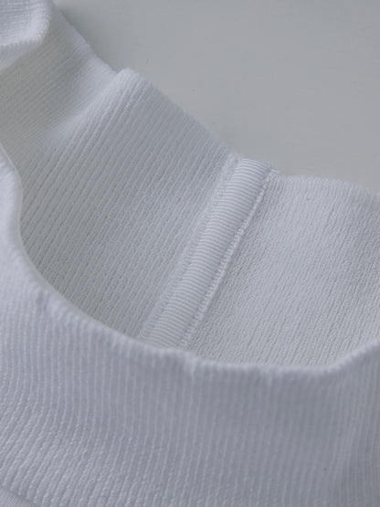 モックネック長袖T