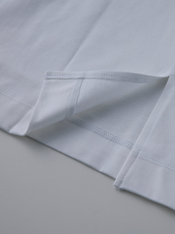 モックネック長袖T