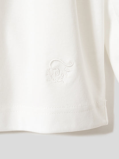 スリットネック リボンプルオーバー 接触冷感T