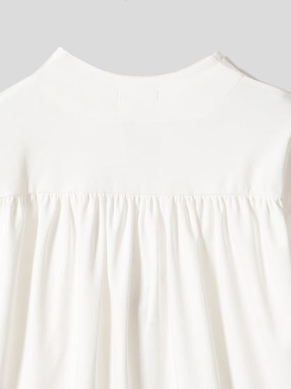 スリットネック リボンプルオーバー 接触冷感T