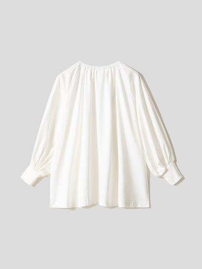 ギャザーネック プルオーバーT