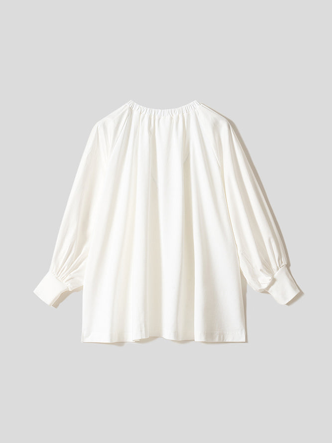 ギャザーネック プルオーバーT