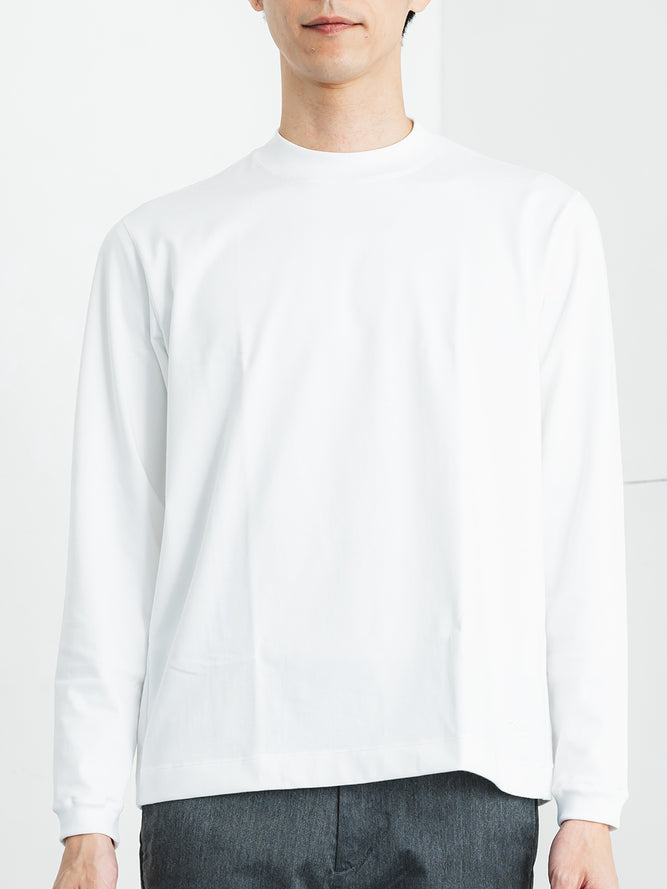 スビンプラチナム長袖T(厚手)／レギュラーフィット／モックネック