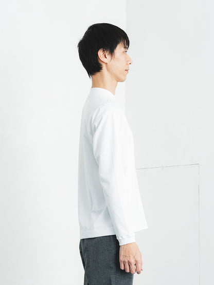 スビンプラチナム長袖T(厚手)／レギュラーフィット／モックネック
