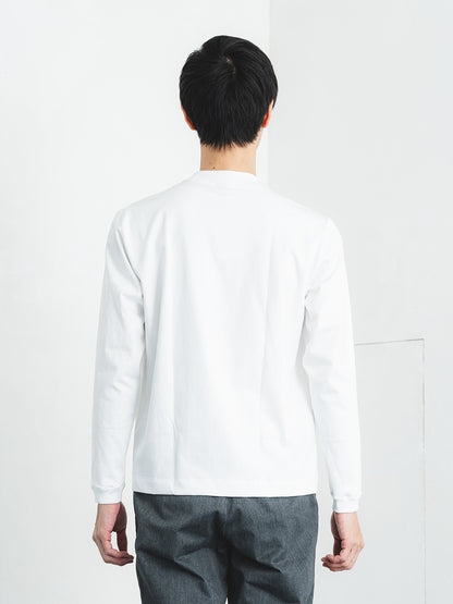 スビンプラチナム長袖T(厚手)／レギュラーフィット／モックネック