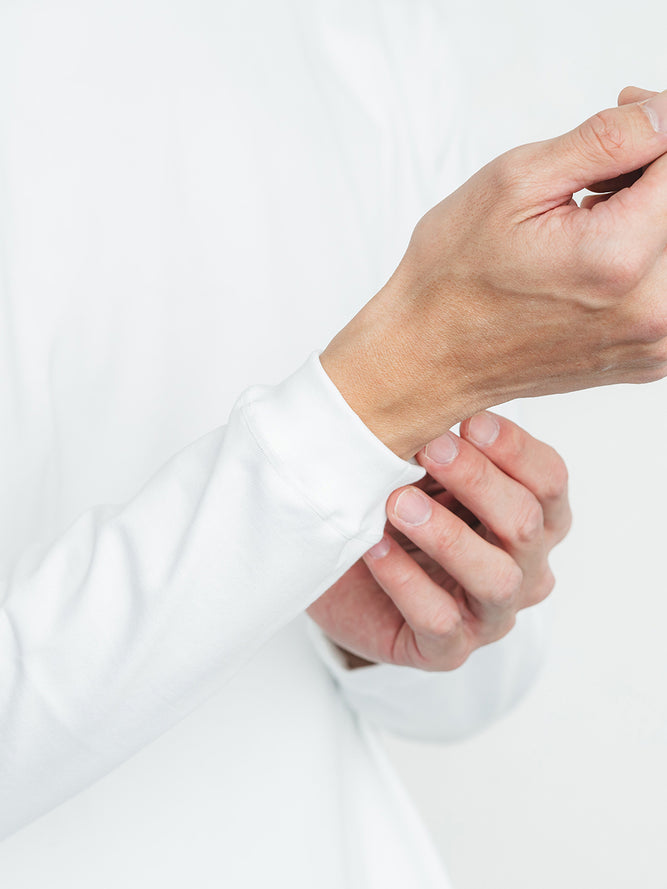 スビンプラチナム長袖T(厚手)／レギュラーフィット／モックネック