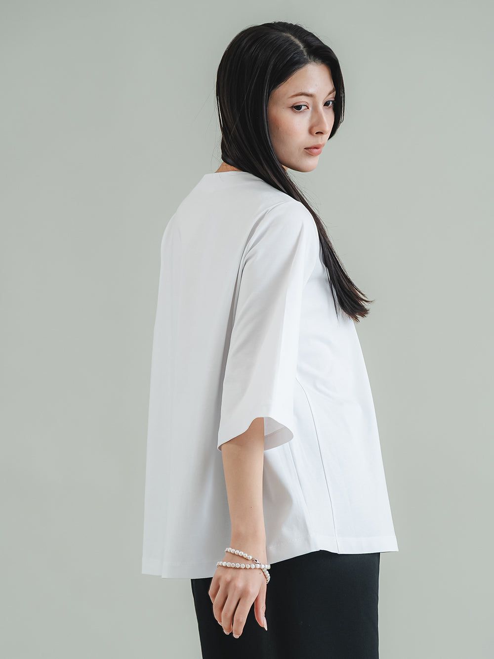 スリットネック 七分丈 接触冷感T – TORIHS WHITE GALLERY