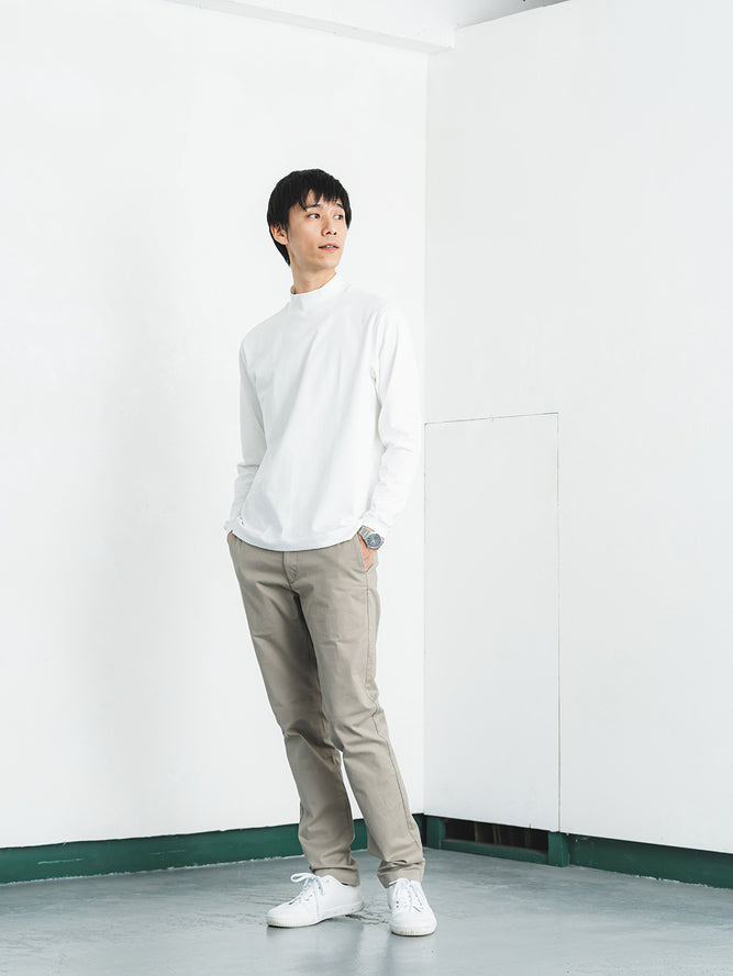 スビンプラチナム長袖T(厚手)／レギュラーフィット／ハイネック