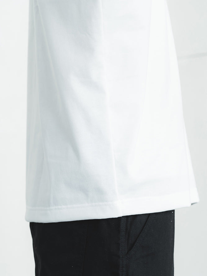 透けにくい白T／ワイドフィット／クルーネック