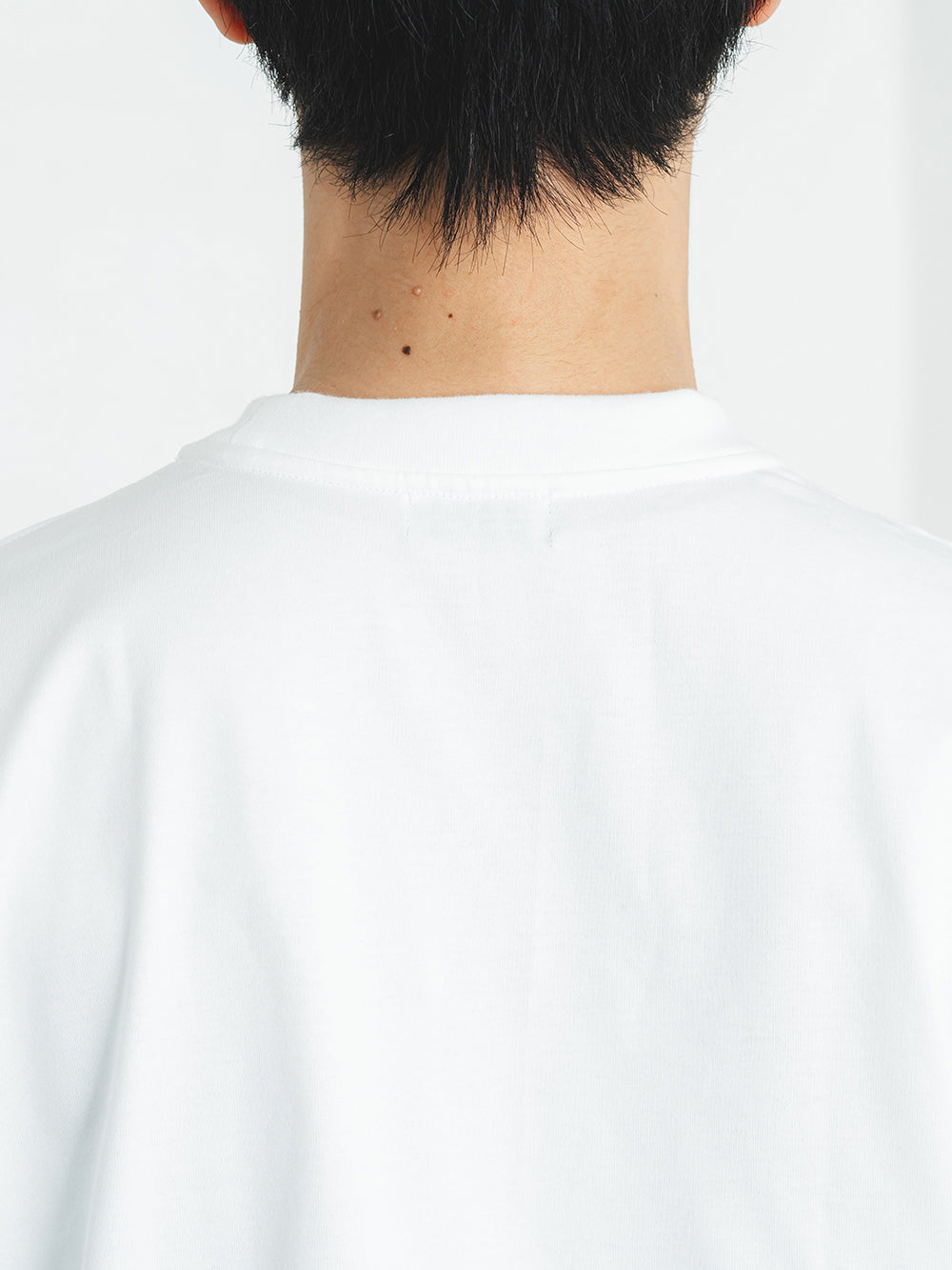 透けにくい白T／ワイドフィット／クルーネック