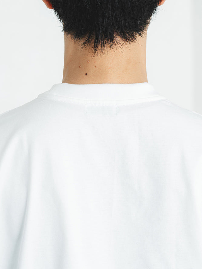 透けにくい白T／ワイドフィット／クルーネック