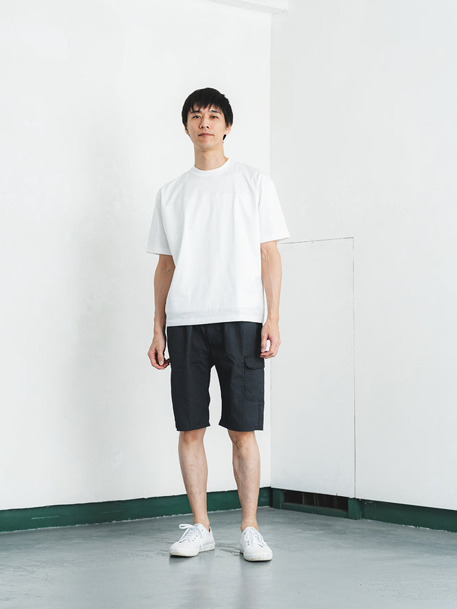 透けにくい白T／ワイドフィット／クルーネック