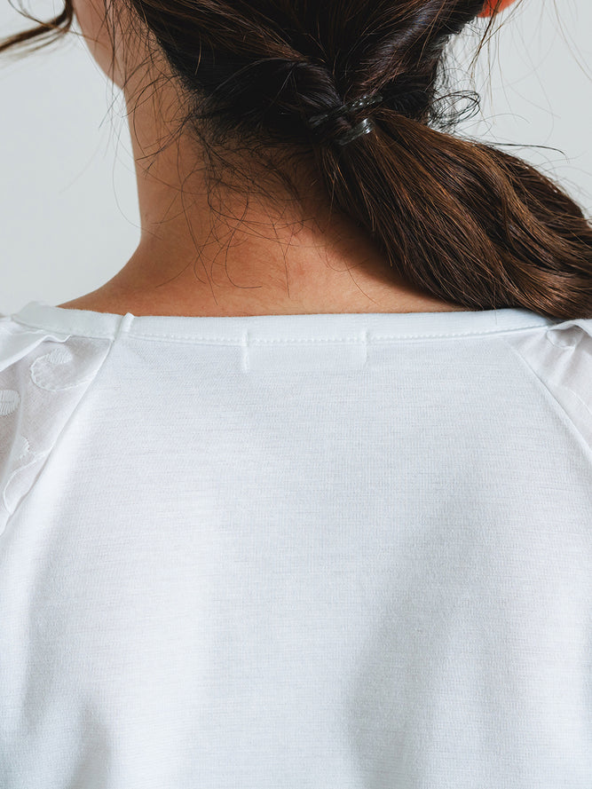 パフスリーブT(ペイズリー柄)