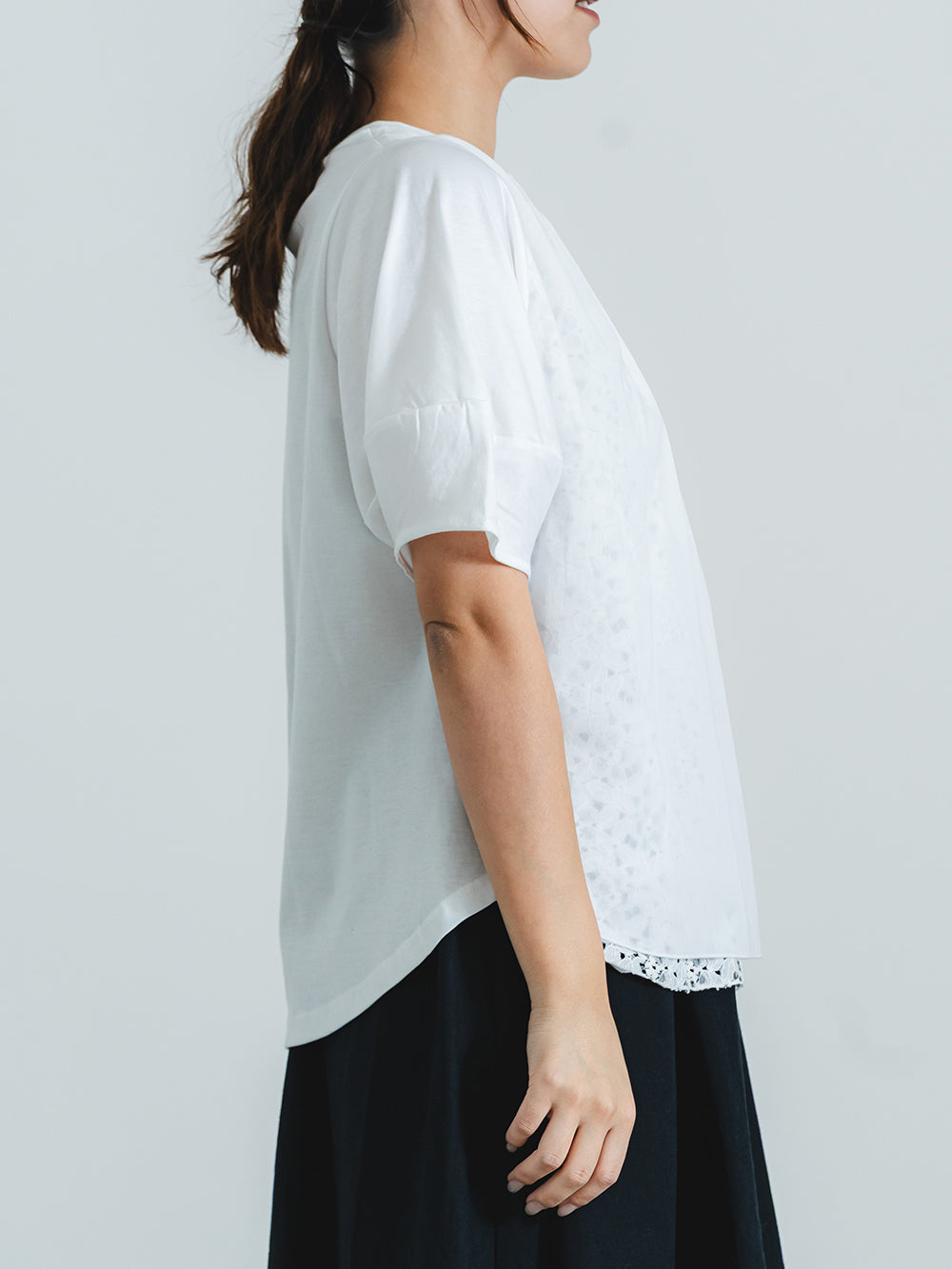 フロントレースT(花柄)