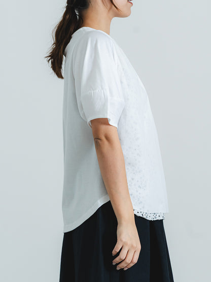 フロントレースT(花柄)